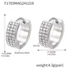 Oumika Otoño e Invierno Nuevo Gymnolium Donut Acero Inoxidable Circonita Pendientes Temperamento Chapado PVD Oro Verdadero 18K Pendientes