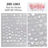Pegatinas para Uñas Línea de Graffiti Corazón, Varios Diseños Mixtos, Versátiles Pegatinas Planas Huecas de Corazón para Uñas DIY, Estilo Dh