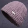 Gorro de invierno para mujer de mediana edad y ancianas, forrado de polar, cálido, gorro de lana tejido, adecuado para madres, abuelas y mujeres mayores, gorro de algodón estilo pullover