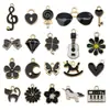 Conjunto misto de pequenos acessórios, pulseira DIY de liga com gotas de óleo, colar, brinco, pingente, chaveiro, acessório e pacote de material de decoração