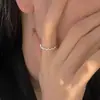Anillo Abierto de Mariposa Escarchado de Borde Ancho para Mujer, Diseño de Nicho, Anillo para Dedo Índice, Anillo Simple y Versátil de Estilo Frío
