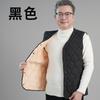 Colete Masculino de Algodão com Forro de Fleece, Engrossado para Aquecimento, Adequado para Meia-Idade e Idosos, Colete Versátil à Prova de Frio com Bolsos Patch Tridimensionais