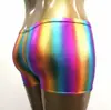3002 Traje de Rendimiento para Nightclub de Pole Dance Pantalones Cortos de Cuero Patentado Ropa Interior Sexy Pantalones Cortos Sexy Bronceados Bragas 7 Colores