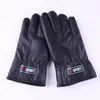 Guantes de montañismo y equitación para hombre de otoño e invierno, guantes de algodón con forro polar y engrosados para los dedos, guantes para pantalla táctil, guantes cálidos de cuero