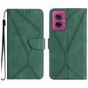 Funda de cuero para Moto G05, funda protectora con tarjetero y rayas esmeriladas Red Rice 14C para Samsung A56, color liso