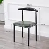 Cadeira de Jantar Nórdica 2025 Novo Modelo Conjunto de Mesa e Cadeiras de Jantar para Uso Doméstico, Cadeira com Encosto, Banqueta de Estudo, Cadeira com Madeira Sintética, Cadeira Chifre de Arte em Ferro