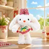 Lindo Llavero de Conejo de Orejas Largas con Vestido de Princesa de Peluche Figura de Muñeca de Dibujos Animados Cosplay Colgante para Bolso de Pareja Pequeño Regalo