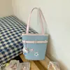 Bolsa de Mão Exclusiva com Desenho de Gato e Bolinhas para Mulheres 2026 Nova Moda Bolsa Transversal Fofa Estilosa Bolsa de Cesta Tipo Balde