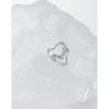 Anillo abierto de plata de ley S925 con microincrustaciones de circonitas y diseño minimalista de cara irregular estilo coreano 696 para mujer