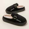 Zapatillas de Algodón Birkenstock de Moda para Invierno para Mujer, Antideslizantes de Interior, Suela Gruesa, Silenciosas, Estilo Pareja, Zapatos de Algodón Engrosados con Forro Polar para Exteriores para Hombre
