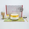 Conjunto de Chá Matcha Estilo Japonês, Tigela de Matcha Cor de Matcha, Batedor de Chá com 100 Hastes, Caixa Colorida, Conjunto de Tigelas de Cerâmica para Matcha
