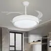 Nueva Luz de Ventilador Moderna para Sala de Estar Estilo Vintage Crema Protección Ocular Silenciosa Viento Fuerte Simple para Dormitorio Comedor Luz de Ventilador Eléctrico
