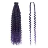 Peluca de Fieltro de Doble Extremo Estilo Europeo y Americano de 24 Pulgadas Trenzas de Ganchillo Hechas a Mano Extensiones de Cabello de Fibra Sintética de Baja Temperatura de un Solo Hilo Trenzas Profundas