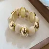 Pulseira Europeia e Americana Transfronteiriça de Pérolas com Contas Acrílicas, Pulseira de Estilo Étnico Retrô, Luxo Leve, Fashion, Joia de Mão Simples e Versátil