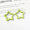 Llavero de Estrella de Cinco Puntas de Aleación Pintada Colorida con Clip de Resorte Accesorios DIY Colgante para Bolso Coche Anillo de Resorte