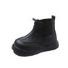 Botas Femininas 2025 Outono Novo Botas Pretas Simples Estilo Britânico Moda Botas Curtas Botas de Couro com Solado Macio para Meninos