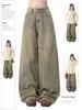 Jeans Lavados Vintage Retro Americano para Verano, Pantalones Anchos Resistentes para Mujer, Pantalones Rectos Holgados, Cuidadosamente Seleccionados