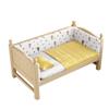 Cama infantil empalmada, cuna de madera maciza, cama plana para bebés, para niños y niñas, cama de princesa, mesita de noche ensanchada, artefacto de ensanchamiento