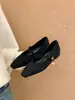 Zapatos Mary Jane cuadrados pequeños de ante retro para mujer, nuevos zapatos de una sola capa de tacón bajo Maillard para otoño e invierno 2026