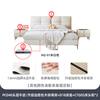 Cama de Cuero Jihe Lujo Ligero Simple Nórdico ins Estilo Crema Capa Superior Cuero Vacuno Cama de Boda Moderna Doble Dormitorio Principal Cama Grande