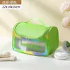 Nueva Bolsa Cosmética Transparente Simple de Gran Capacidad Bolsa de Almacenamiento Portátil para Viajes Estuche Grande para Lápices de Estudiante Portátil