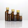 Botella de aceite esencia color té de 5 ml ~ 50 ml botella con gotero marrón color marrón botella cosmética botella de vidrio para rellenar en stock