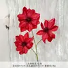 Simulação vermelha flor artificial flor artificial acabamento casamento flor chão arranjo paisagismo flor sentido avançado sala de estar arranjo de flores ornamentos