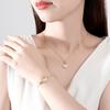Trevo de quatro folhas da sorte Hetian jade prata esterlina 925 colar feminino estilo palácio moda nacional auspicioso nuvem amor zircão pulseira