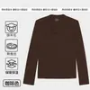 [Seda Acetato Lana de Oveja] Camiseta Interior Derong para Mujer Otoño e Invierno Cuello en U Capa Base Muscular Camiseta Interior Ajustada Ropa Interior para Mujer