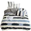 Conjunto de cama simples de algodão puro de quatro peças, lençol de algodão estilo fresco novo, capa de edredom, protetor de colchão, conjunto de três peças para dormitório
