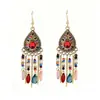 Aretes de Estilo Exótico de Venta Caliente Retro Literario Clásico Dignificado Ganchos para la Oreja Versátil Hueco Moda Borla Colgantes