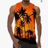 Directo de Fábrica Transfronterizo Nuevo Chaleco sin Mangas para Hombre Casual Holgado Talla Grande Estampado Digital 3D