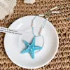 Collar de Estrella de Mar Color Dopamina para Mujer, Accesorios de Estrella de Playa para Outfits Ootd, Estilo Isleño, Accesorios de Vacaciones en Sanya