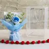 Buquê de Rosas de Crochê Feito à Mão, Caixa de Presente com Flores Artificiais, Presente de Luxo Acessível, Buquê de Lã para o Dia dos Namorados, Flor Artificial, Flor Artificial