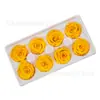 Atacado de flores Yongsheng 8 cabeças de flor de rosa grau B 4-5cm flores reais flores diy material floral especificações completas