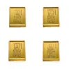 Peça de exibição de estátua dos Três Santos Taoístas de ouro 999 puro, ornamento de ouro Yuan Shi Ling Bao Dao Te Tai Yi Tian Zun para coleção e comemoração