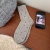 Calcetines Versátiles de Lunares, Calcetines Zhuji, Calcetines de Media Pantorrilla para Mujer, Calcetines Calentitos Holgados Estilo Coreano, Calcetines Largos Casuales de Moda para Mujer