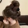 Grampo de Cabelo com Laço para Coque Outono e Inverno para Mulheres, Presilha de Cabelo Shark de Alta Qualidade Novo Estilo 2025, Acessório de Cabelo para a Parte de Trás da Cabeça