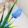 Pequeño Ramo de Flores Artificiales de Tulipán de 5 Cabezas, Flores Falsas para Boda Transfronteriza, Decoración de Celebración en Casa, Ramo Artificial para Exterior