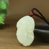 Pingente Pixiu Boca Amarela de Ruoqiang, Xinjiang, para Homens Mulheres Casais Pingente de Jade Pingente Pixiu Esculpido à Mão