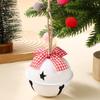 Pingente de sino fosco de natal, decoração de árvore de natal, estrela de cinco pontas, sino redondo, shopping, hotel, decoração, enfeites de sino de ferro