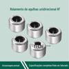 Rolamento de rolos de agulhas de pista única HF0306 HF0406 HF0608 HF0810 HF1012 rolamento com pista externa ranhurada