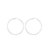 Nuevo Retención Aguja de Plata 925 Oro plata Delgado Ligero Círculo Grande Aro de Oreja Pendientes Elegantes para Mujer Combinan con Todo