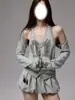 Saia Midi Floral de Novo Estilo Transfronteiriça Feminina de Verão Estilo Americano Casual Confortável Versátil Cintura Elástica Linha A Saia Curta