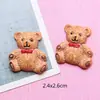 Parche de oso de dibujos animados color galleta accesorios de resina DIY pegamento de crema material para carcasa de teléfono móvil aretes accesorios para pasador de pelo