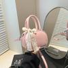 Bolsa feminina estilo coreano, cor sólida, tecido, combinando, pequena, quadrada, casual, fofa, transversal, bolsa de ombro, almofada