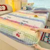 Nuevo protector de colchón de pelo de conejo engrosado de alto peso, juego de ropa de cama de una pieza, universal para todas las estaciones