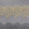 Accesorios de boda con encaje dorado para decoración del hogar, bordado de malla ondulada, accesorios de ropa con encaje dorado