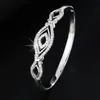 Popular de venta caliente moda europea y americana nicho diseño de caramelo lujo ligero incrustado circón simple elegante pulsera joyería