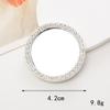 Nuevo amor espejo diy funda de teléfono accesorios de joyería diamante ovalado espejo de maquillaje funda de teléfono espejo de belleza material